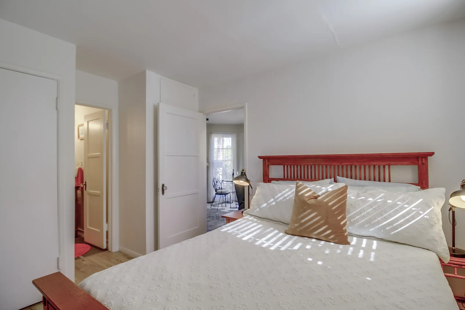 And you can close the bedroom door for extra privacy.