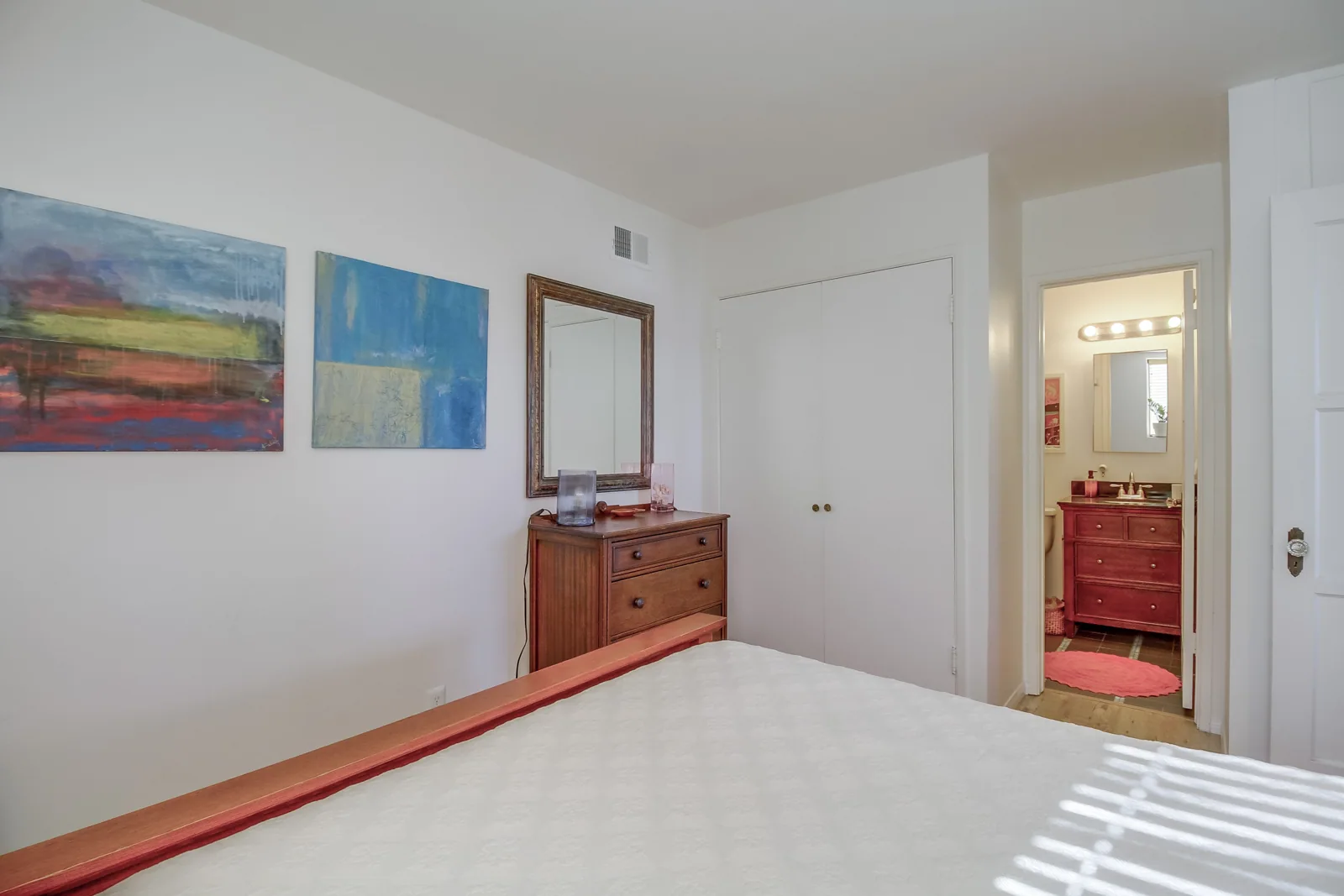 Your bathroom is a few steps away. A closet to hang your clothes.