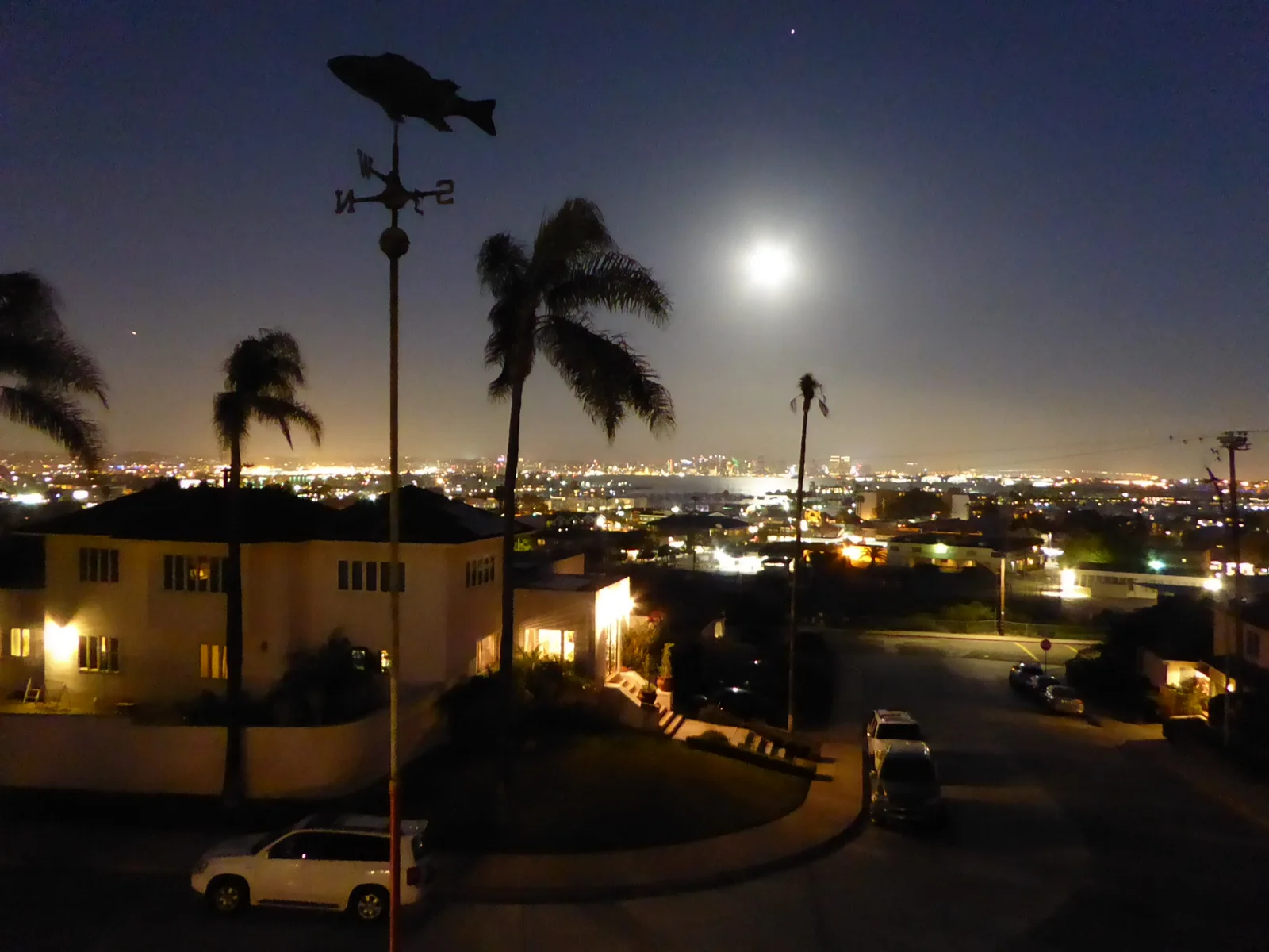 Your evening and night time view is simply beautiful! Full moon and a planet!