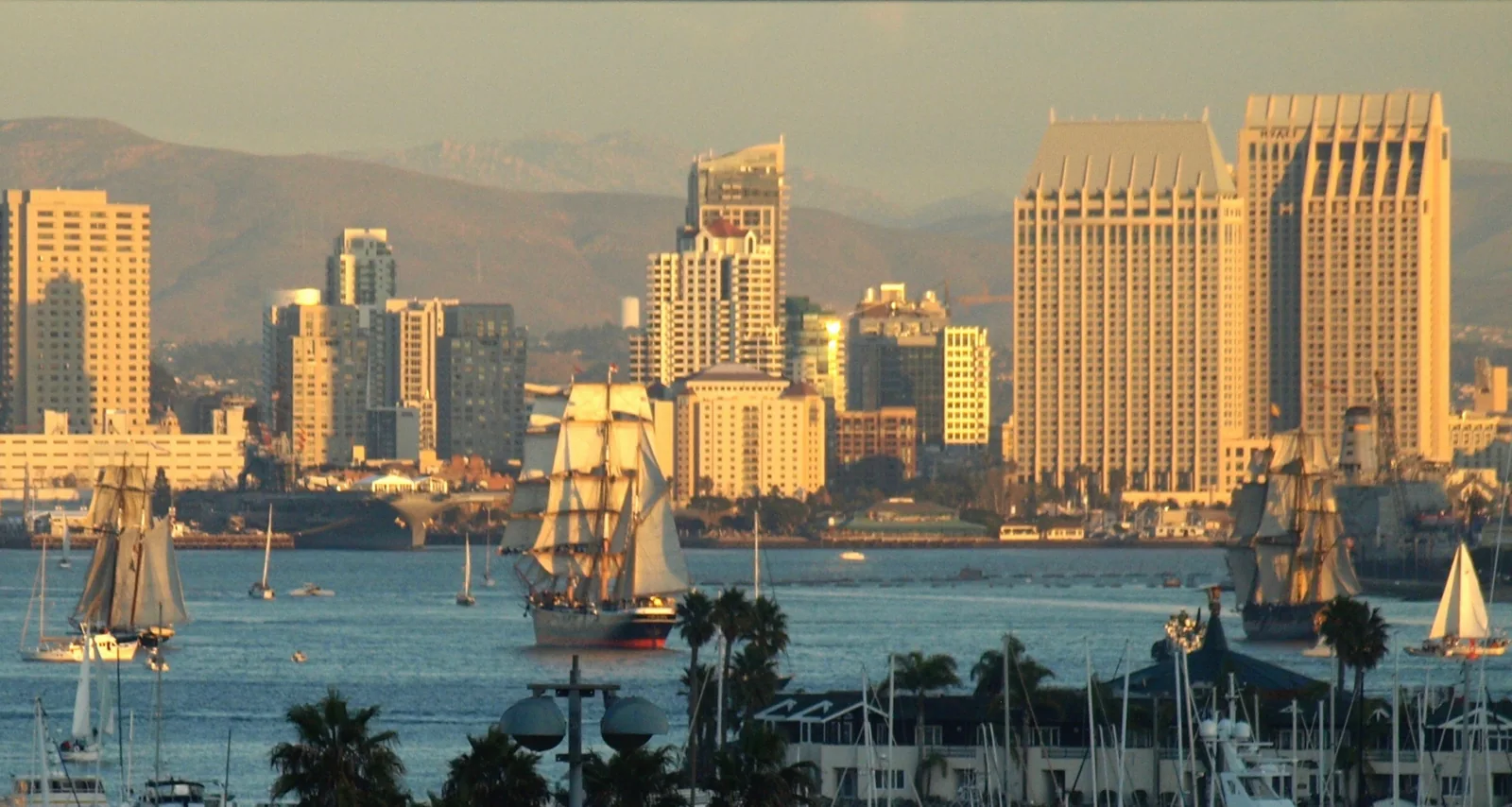 Tall ships on San Diego Bay (photo taken from your patio deck)